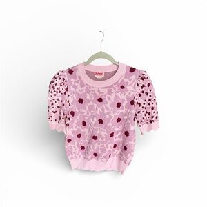Kate Spade Pink Floral Sweater size Medium